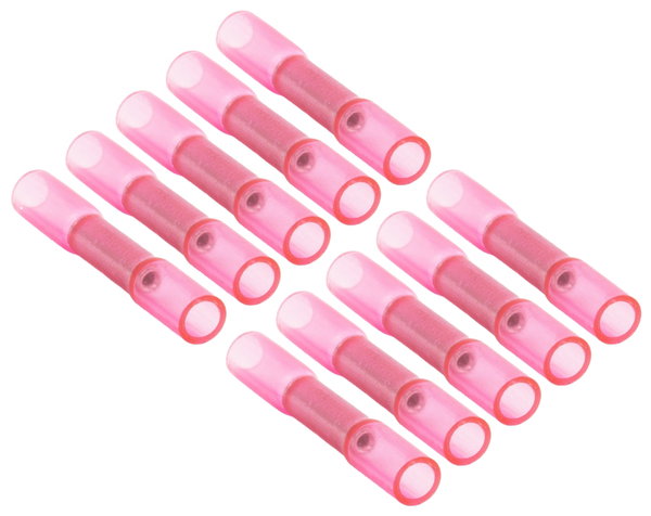 Szybkozłączki termokurczliwe zaciskowe czerwone 0,5–1,5 mm, 10 szt.