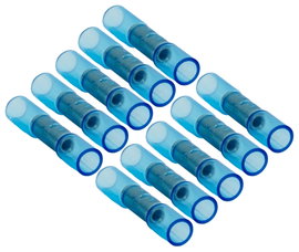 Szybkozłączki termokurczliwe zaciskowe niebieskie 1,5–2,5 mm, 10 szt.