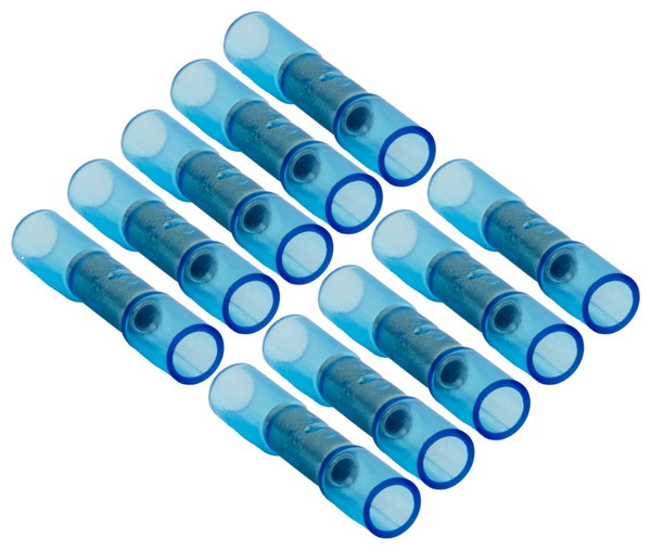 Szybkozłączki termokurczliwe zaciskowe niebieskie 1,5–2,5 mm, 10 szt.