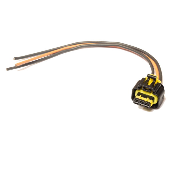 Wiązka wtyczka WTYK 3-PIN. żółta KOD-1 z przewodami 18cm