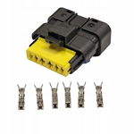 Wtyczka 6 pin SICMA 1.5 końcówki 4x1.5mm 2x2.8mm do pompa paliwa