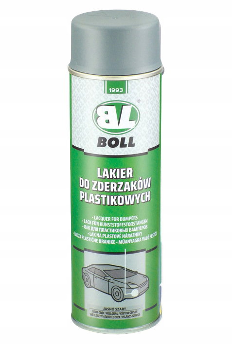 LAKIER DO ZDERZAKÓW I PLASTIKU JASNO SZARY 500ml NIE WYMAGA PODKŁADU SPRAY