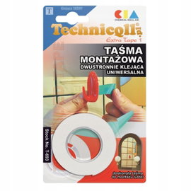 Taśma montażowa dwustronna 1,5mx19mm Bardzo mocna do wszystkie powierzchnie