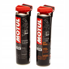 Czyszczenie i Konserwacja Łańcuchów MOTUL C1 400ml + MOTUL C3 400ml