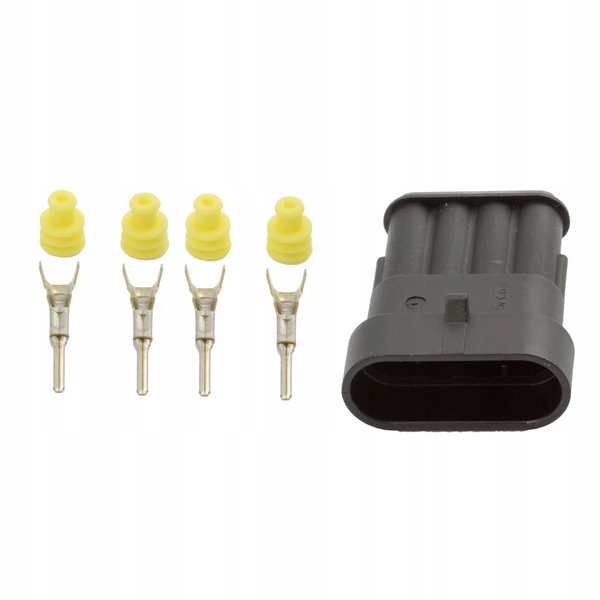 Gniazdo 4 piny SUPERSEAL 1.5 z uszczelkami