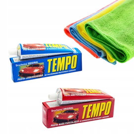 Zestaw do polerowania TEMPO PASTA LEKKOŚCIERNA NABŁYSZCZAJĄCA MIKROFIBRA