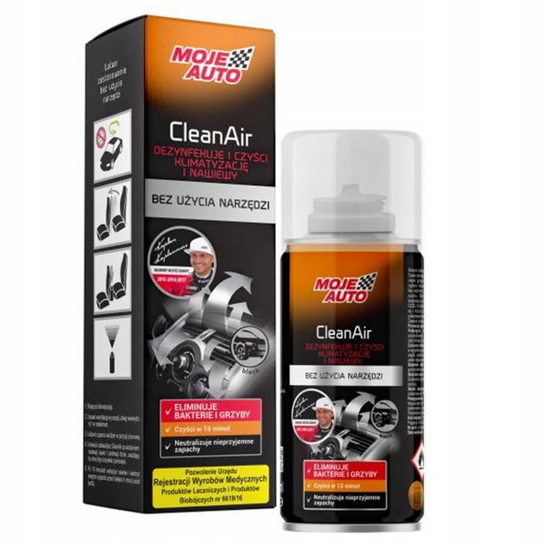 MOJE AUTO - CleanAir - Odświeżacz Klimatyzacji i Nawiewów - BLACK 150ml - G