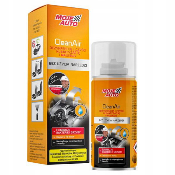 MOJE AUTO - CleanAir - Odświeżacz Klimatyzacji i Nawiewów - ŚWIEŻY 150ml -
