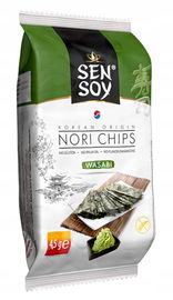 Chipsy Nori Wasabi Bezglutenowe 4,5 G - Sen Soy
