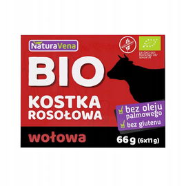 Bulion - Kostki Wołowe Bezglutenowe Bio (6 X 11 G) 66 G - Naturavena