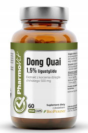 Dzięgiel Chiński (Dong Quai) Ekstrakt (500 Mg) Bezglutenowy 60 Kapsułek - P