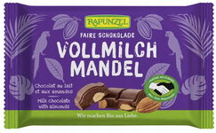Czekolada Mleczna Z Migdałami Bio 100 G - Rapunzel