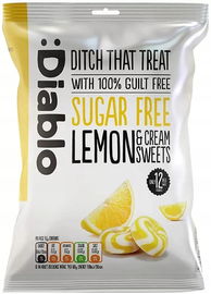 Cukierki Śmietankowe O Smaku Cytryny Bez Cukru Diablo, 75G