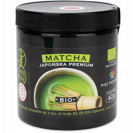 Herbata Zielona Matcha Japońska Bezglutenowa Bio 60 G - Pięć Przemian