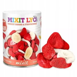 Liofilizowane "Chrupiące Owoce - Banan, Truskawka" Mixit, 80G