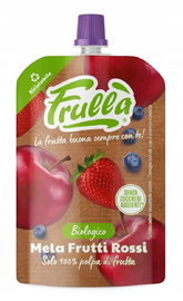 Mus Jabłko - Czerwone Owoce Bez Dodatku Cukrów Bio 100 G - Natura Nuova