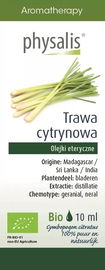 Olejek Eteryczny Trawa Cytrynowa Bio 10 Ml - Physalis