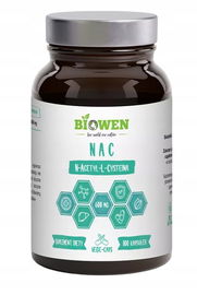 Nac (N-Acetylo-L-Cysteina) (600 Mg) Bezglutenowa 100 Kapsułek - Biowen
