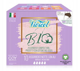 Podpaski Higieniczne Ze Skrzydełkami Na Noc Eco 10 Szt. - Vivicot