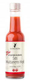 Przyprawa W Płynie Habanero Hot Wegańska Bezglutenowa Bio 140 Ml - Sanchon