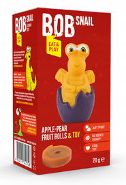 Przekąska Roll Eat & Play Jabłko - Gruszka Z Zabawką Bezglutenowa 20 G - Bo