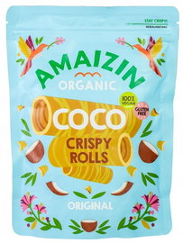 Rurki Waflowe Kokosowe Bezglutenowe Bio 140 G - Amaizin