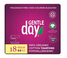 Tampony Ze 100 % Bawełny Ekologicznej - Regular 18 Szt. - Gentle Day