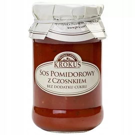 Sos Pomidorowy Z Czosnkiem Bez Dodatku Cukrów 340 G - Krokus