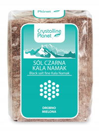 Sól Czarna Kala Namak Drobno Mielona 600 G - Crystalline Planet