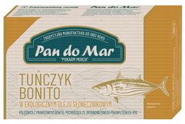 Tuńczyk Bonito W Bio Oleju Słonecznikowym 120 G - Pan Do Mar