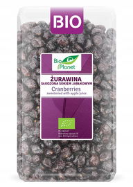 Żurawina Słodzona Sokiem Jabłkowym Bio 1 Kg - Bio Planet