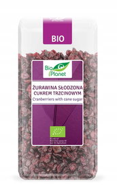 Żurawina Słodzona Cukrem Trzcinowym Bio 400 G - Bio Planet
