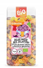 Żelki Misie Bez Żelatyny Bezglutenowe Bio 400 G - Biominki