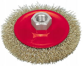 SZCZOTKA TARCZOWA 115MM,DRUT KARBOWANY