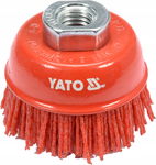 SZCZOTKA TARCZOWA 65MM M14 NYLON RED