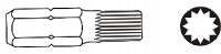 Bit 10mm SPLINE M10 x 75mm