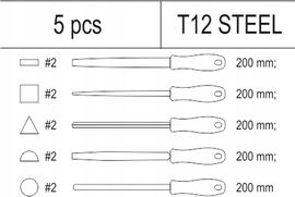 WKŁAD DO SZUFLADY ZESTAW PILNIKÓW 5CZ.
