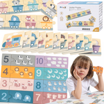 DLA DZIECI  DREWNIANE PUZZLE CYFERKI