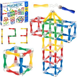 ZESTW  KLOCKI MAGNETYCZNE KONSTRUKCYJNE DLA DZIECI