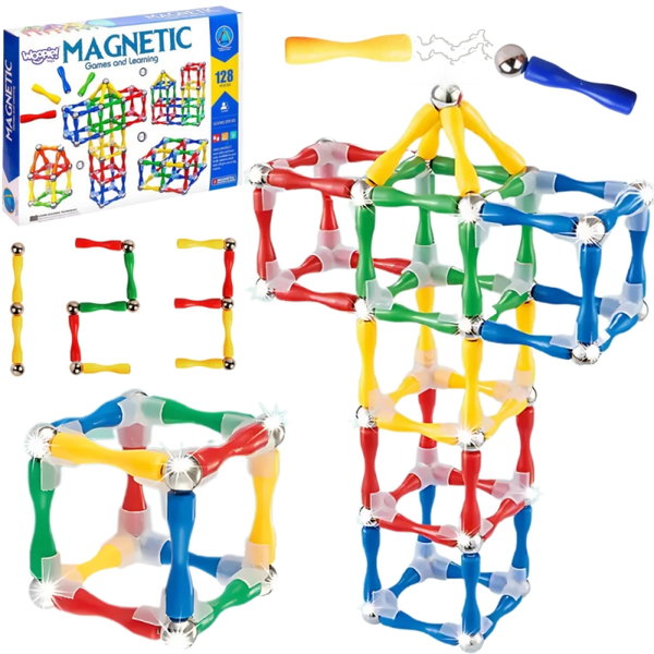 ZESTW  KLOCKI MAGNETYCZNE KONSTRUKCYJNE DLA DZIECI