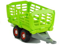ZABAWKOWY TRAKTOR ROZKRĘCANY Z OTWIERANA PRZYCZEPĄ
