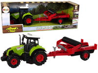 DUZY TRAKTOR DLA DZIECI Z PRZYCZEPKĄ  AKCESORIA