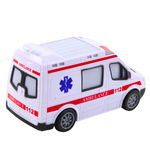 NA BATERIE KARETKA AMBULANS  ŚWIATŁA DŹWIĘKI BIAŁY 1SZT