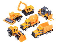 POJAZDY BUDOWLANE  ZESTAW 6 SZT METALOWE