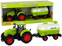 ZIELONY TRAKTOR Z PRZYCZEPĄ DUŻE KOŁA