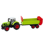 ZABAWKOWY TRAKTOR Z PRZYCZEPKĄ NAPĘD OTWIERANA MASKA