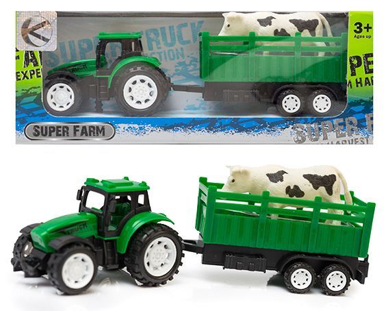 ROLNICZNY TRAKTOR Z PRZYCZEPĄ