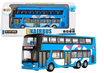 ZABAWKOWY AUTOBUS PIĘTROWYMETALOWY ŚWIATŁA NIEBIESKI