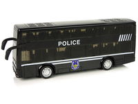 CZARNY Z NAPĘDEM AUTOBUS POLICYJNY DWUPIĘTROWY