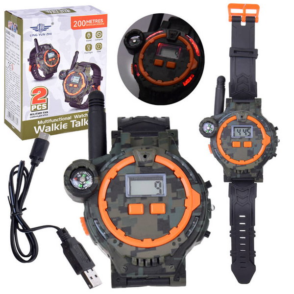 ZESTAW WALKIE TALKIE 2 ZEGARKI WIELOFUNKCYJNE